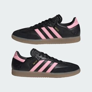 Adidas Black and Pink‎ Samba Messi Edition Leather Shoes, Rubber Sole, size 13